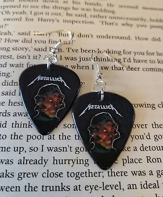 Handcrafted Metallica Hardwired...to Self Destruct Plectrum Earrings Plated • £7