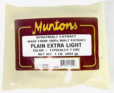 Muntons Plain Extra Light Dry Malt Extract 1 Lb For Home Brew Beer Making • $13.16