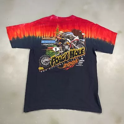 VINTAGE 2001 Pro National Hillclimb Moto Bike Tye Dye T-Shirt Sz Large Adult • $40