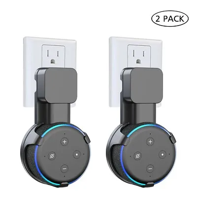 PlusAcc Outlet Wall Mount Holder For Echo Dot 3rd Gen Smart Speaker Black 2Packs • $11.99