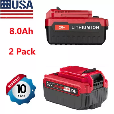 2Pack 20V Max PCC685L PCC681L For PORTER CABLE 20 Volt 8.0Ah Lithium-Ion Battery • $27.20