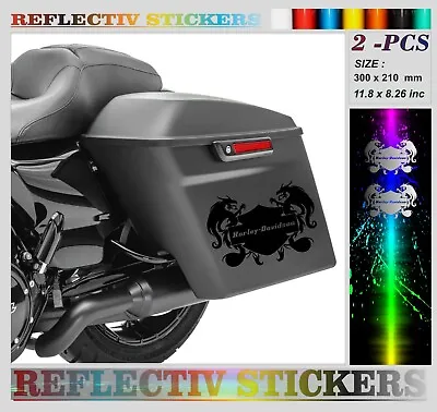 Harley Davidson V Rod Rear Saddlebags Reflective Stickers High Quality Decals • $30