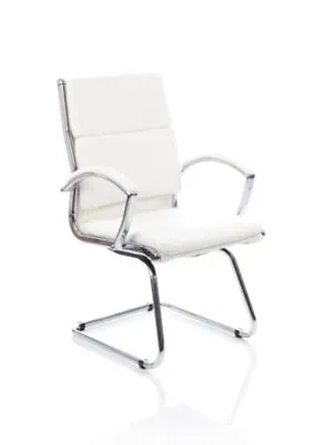 Classic Cantilever Chair White With Arms • £276.87