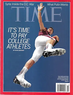 £10.97 • Buy Time Magazine College Athletes Pay Johnny Manziel Syria Vladimir Putin 2013 .