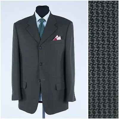 Mens Vintage Olive Green Sport Coat 40S US Size ST.JACQUES Plaid Blazer Jacket • $59.99