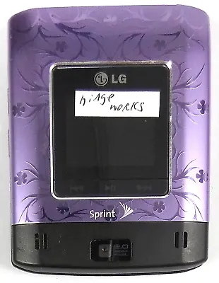 LG Lotus LX600 - Purple Floral ( Sprint ) Very Rare Flip Phone - Works / READ • $16.99