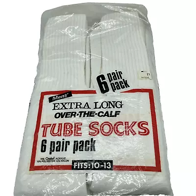 Over The Calf TUBE SOCKS Kmart Extra Long  6 Pair Pack Mens 10-13 NEW OLD STOCK! • $30