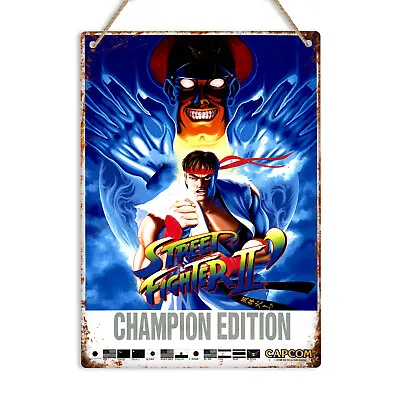 £5.99 • Buy STREET FIGHTER 2 CHAMPION EDITION Retro Gaming Metal Wall Sign Arcade Man Cave