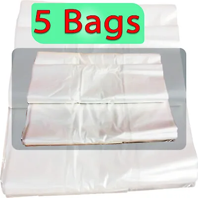 £4.99 • Buy CLEAR Refuse Sacks Strong Polythene Bin Liners Waste Rubbish Bags18x29x39  140G