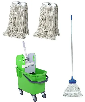 25l Ergo Kentucky Mop Green Bucket Set - Complete Mop & 2 Extra Mop Heads • £67.50