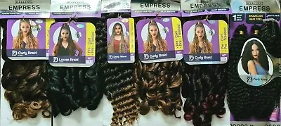 £13.99 • Buy Darling Human Hair Feel Curly Loose French Braids Weave Crochet Hair Extensions