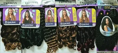 Darling Human Hair Feel Curly Loose French Braids Weave Crochet Hair Extensions • £10