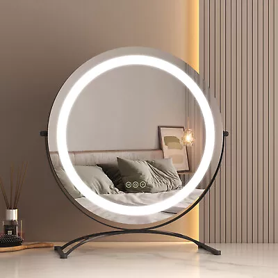 EMKE LED Hollywood Make Up Mirror With Lights Dressing Table Vanity Mirror Round • £61.79