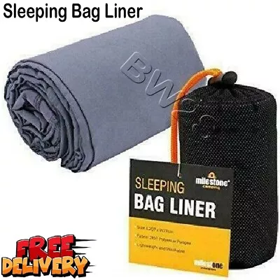£11.99 • Buy Milestone Camping Summer Sleeping Bag Liner - Black