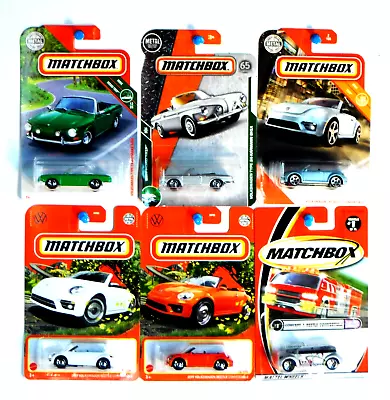 Matchbox (4)Volkswagen Beetle Convertible & (2) Volkswagen Type 34 Karmann Ghia. • $26