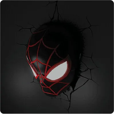 Marvel Avengers Spider Man Head 3D FX Deco Wall LED Decoration Night Light-Black • $85.49