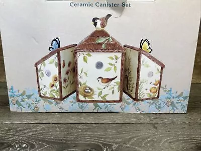 Nesting Garden By Susan Winget Cracker Barrel Canister Set(3) Cookie Jar • $159