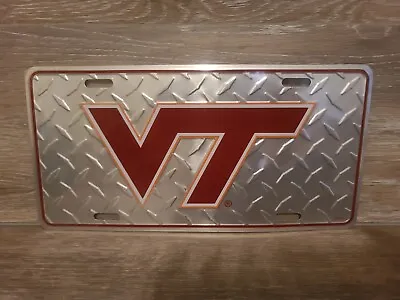 Vt Virgina Tech Hokies - Metal  Decorative License Plate Auto New Sealed • $9.99