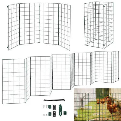 Folding Dog Pet Fence Metal Wire Barrier Fencing Garden Lawn Expanding Run Pen • £35.95