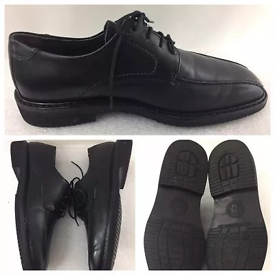 MEPHISTO AIR-RELAX Goodyear Welt Bicycle Toe  Mens Size 8 Oxford Black Leather • $64.99