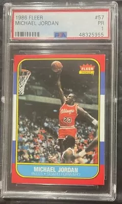 1986-87 Fleer - #57 Michael Jordan (RC) PSA 1 *Looks Better Than A 1 • $3000