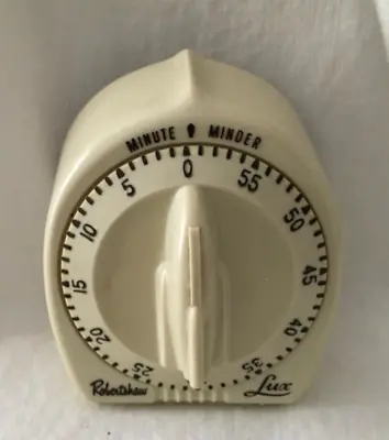 Vtg Retro Kitchen Robertshaw Minute Minder Cooking Timer Atomic Rocket Lux Works • $19.95