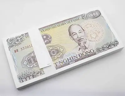 Lot 100 Pcs Vietnam 1000 Dong Paper Money Banknotes Bill UNC Collection • $16.99