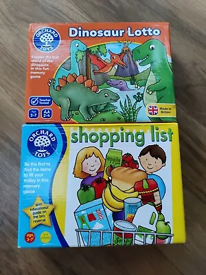 £7 • Buy Orchard Toys New Dinosaur Lotto And Shopping List Games Age 3 Years+
