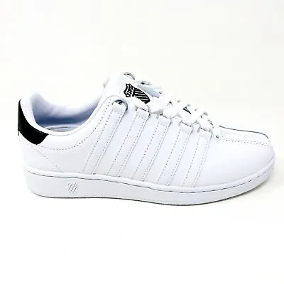 K-Swiss Classic VN White Black Mens Size 7 Casual Sneakers 07321 102 • $67.95