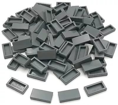 Lego 100 New Dark Bluish Gray Tiles Flat Smooth 1 X 2 Parts • $11.99