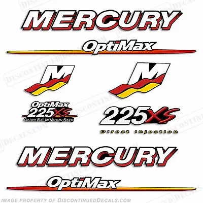 Fits Mercury 225xs Optimax Outboard Engine Decal Kit 2007 2008 2009 225hp Decals • $104.95