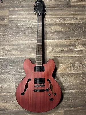 Epiphone By Gibson Dot Studio Worn Cherry Semi Hollow Electric Guitar 2005 • $350