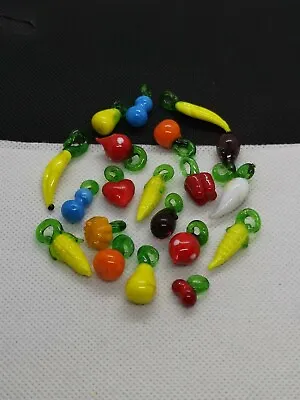 5 Random Fruit Pieces Of Glass Lampwork Beads (MYGL 123) • £3.20