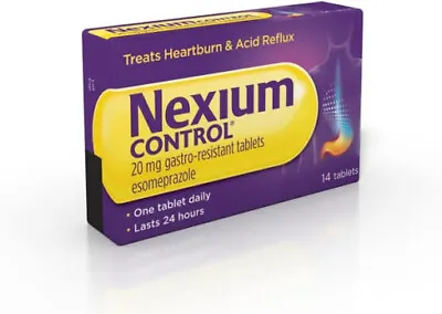 Nexium Control 20mg - 14 Tablets - 24 Hour Relief From Heartburn & Acid Reflux • £14.99