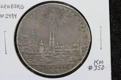1768 Germany Nurnberg Silver Thaler Dav# 2494 KM# 350 4VWV • $231
