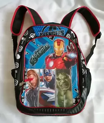 Large Marvel Avengers Backpack Rucksack Graphic Compartments Padded Straps Bag • £14.95