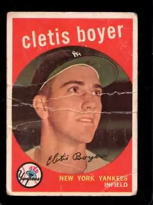 1959 Topps #251 Clete Boyer Poor Yankees *ny4911 • $2.75