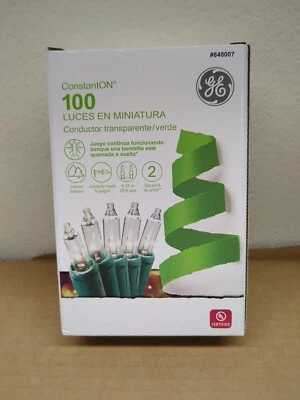 $13 • Buy GE String-A-Long Miniature 100 CLEAR Lights CONSTANT ON - LIGHT DECOR