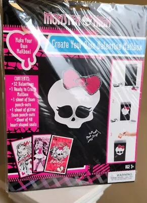 Monster High Create Your Own Valentine Mailbox W/ Valentine Cards NEW SEALED • $12