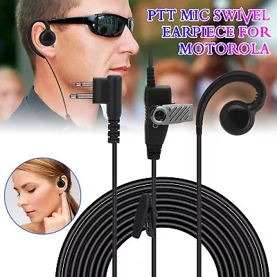 PTT Mic Swivel Earpiece Headset For Motorola EP450 DP1400 CP200D Two-Way Radio • $8.99