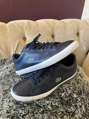 Lacoste Lerond Pro Mens UK Size 11  Blue & White Trainers With Logos Superb • £25