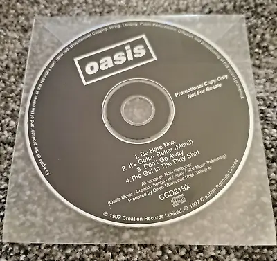 Oasis Promo CD - Be Here Now CCD219X • £16.99