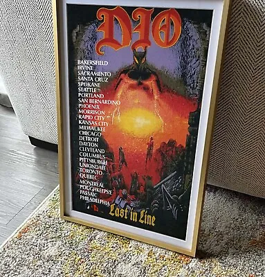 $14.89 • Buy Dio Last In Line Tour Poster, Vtg Concert Tour Poster, Heavy Metal Rock Band 
