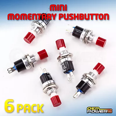 6 X RadioShack Mini SPST Momentary Switch 3A 125V #2751547 BULK PACK NEW • $9.89