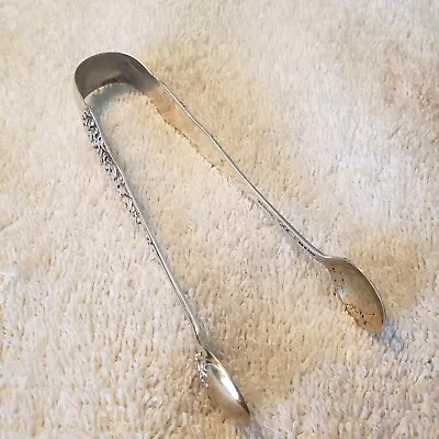 ROCOCO DOMINICK & HAFF Sterling Silver SUGAR TONGS GW Bowl Mono On Bend 4 5/8  • $64