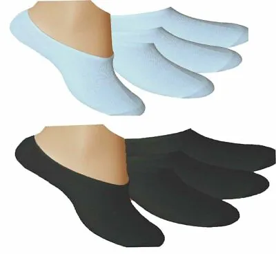 Womens Invisible ThinTrainer Socks Ladies Footsies No Shoe Show Liner Socks • £4.70