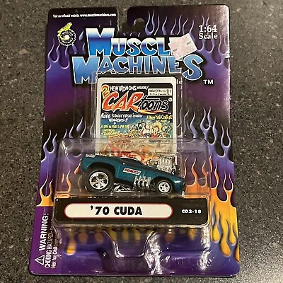 Muscle Machines Cartoons Series 1970 Cuda CO2-18 Teal 1/64 Scale  • $18