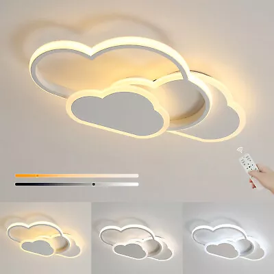 32W Dimmable LED Ceiling Creative Modern Chandelier Kids' Bedroom Remote Control • £33.99