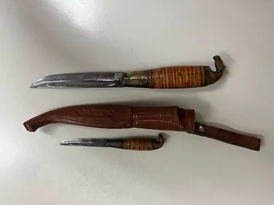 Made In Finland Horse Head Knife And Mini-Knife With Sheath • $285