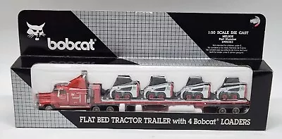 Melroe Ingersol Semi Truck + Flatbed W/ Bobcat Skid Steer Loaders By Wan Ho 1/50 • $128